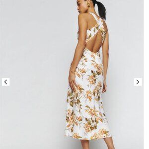 Reformation Casette Linen Dress (Color: Bella; Size: 2)